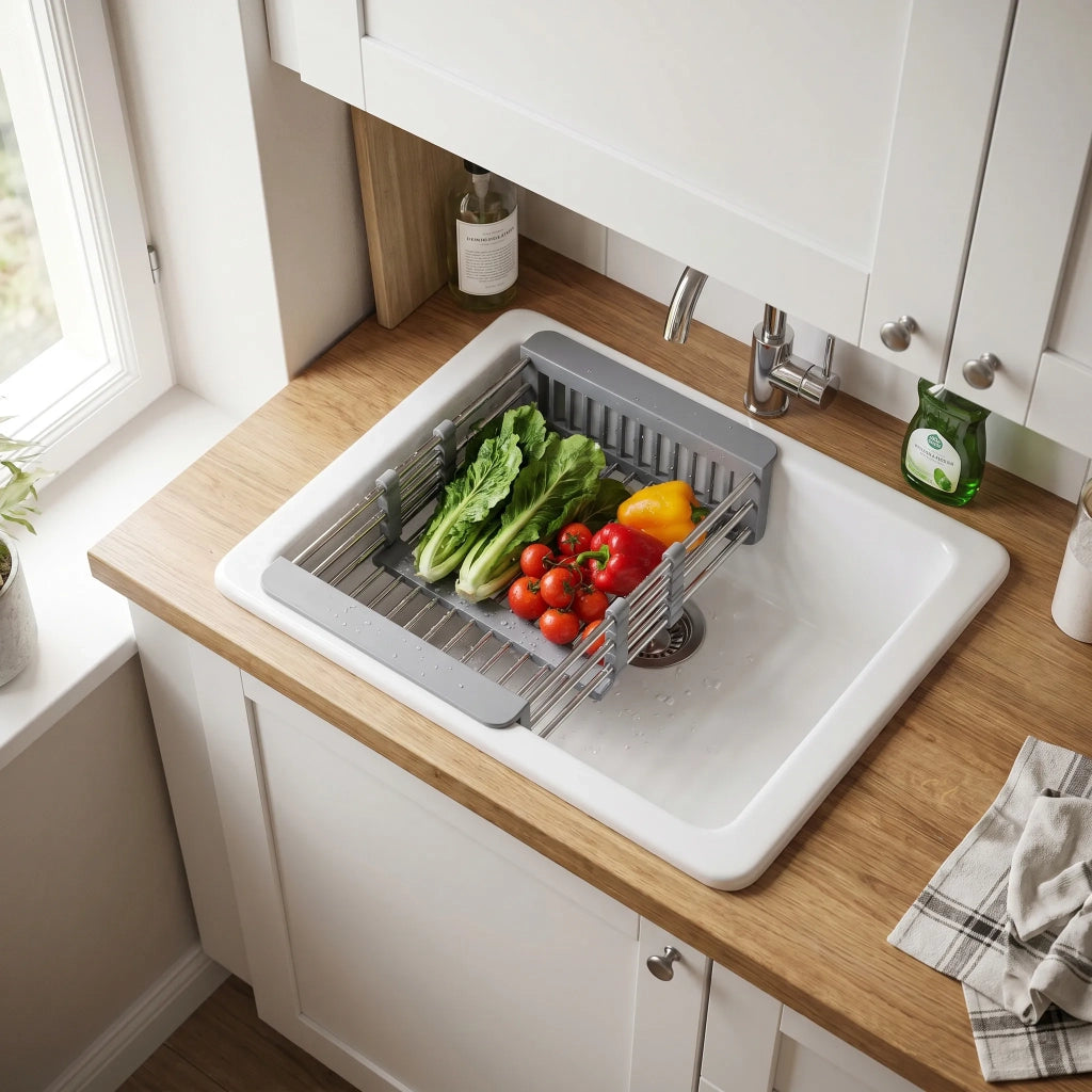Scolapiatti Telescopico Per Lavello Rea P14487a Grey