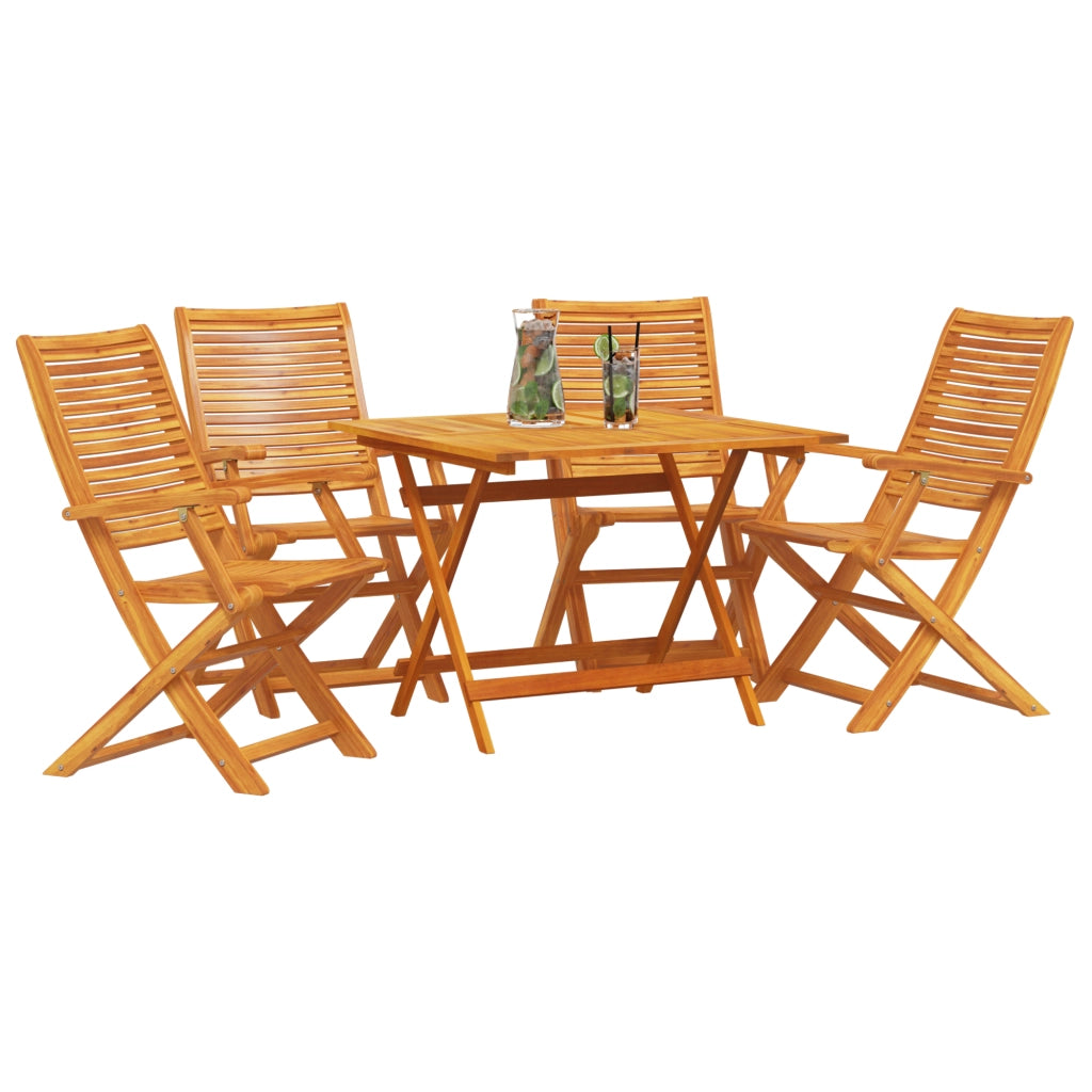 Set da Pranzo da Giardino  5 Pezzi - Legno Massello di Acacia