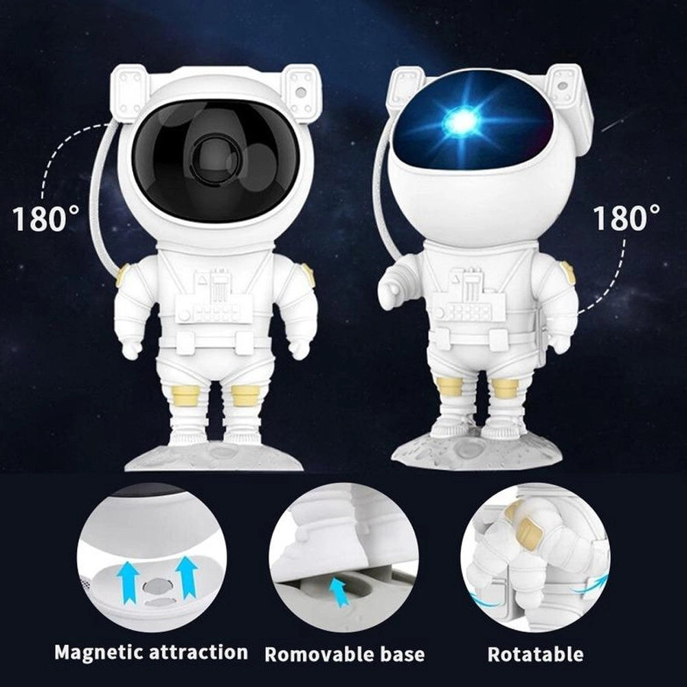 Trade Shop - Proiettore Di Stelle E Galassie Astronauta Luce Notturna Con Effetti Planisfero -