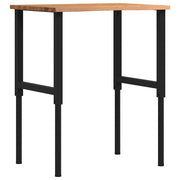 Banco Lavoro Marrone Chiaro 80x60x(71,5-98) cm Legno di Rovere 3309696