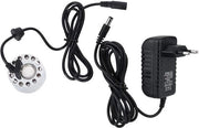 Mistificatore Ultrasuono per Fontana - Fontana Fumogeno con 12 LED - Umidificatore per Fontana e Vasca - Indoor Outdoor - Presa EU.