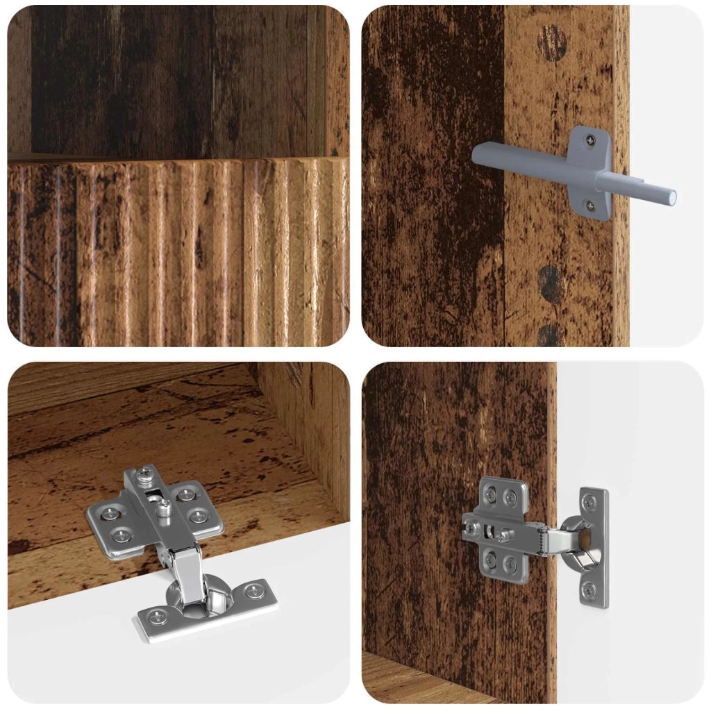 Mobile TV LED a 5 pezzi Legno antico Legno ingegnerizzato 3416607