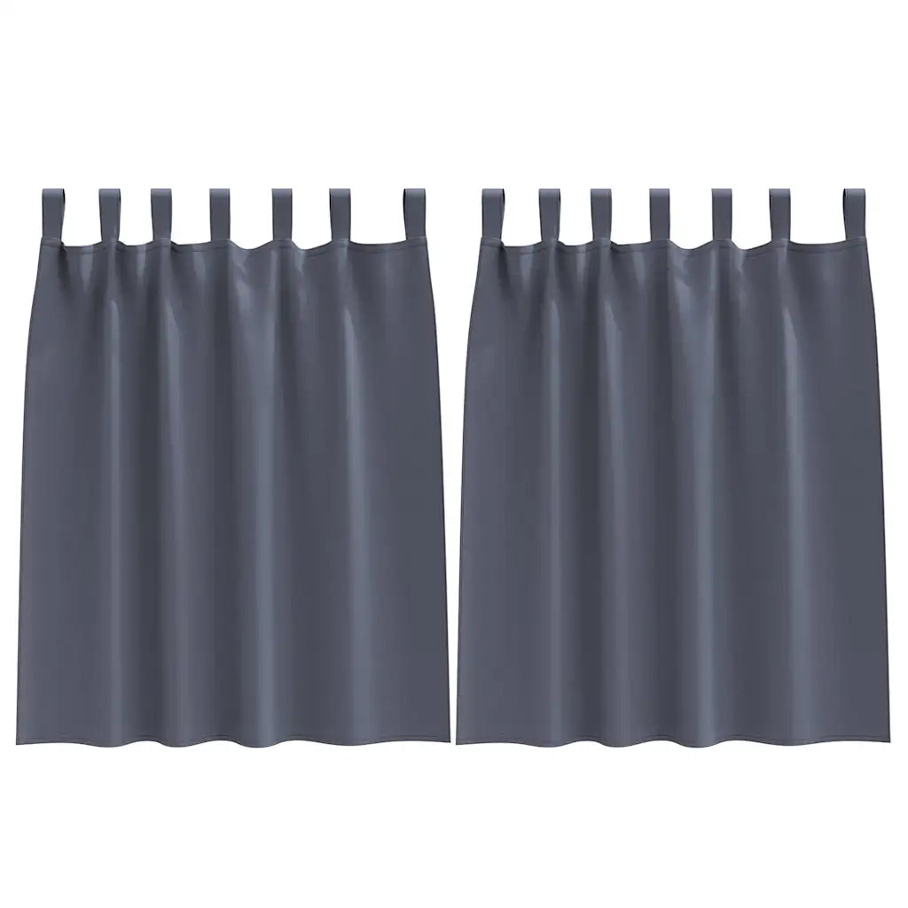 Tende Blackout con Anelli 2 pcs Antracite 140 x 140 cm 4107558