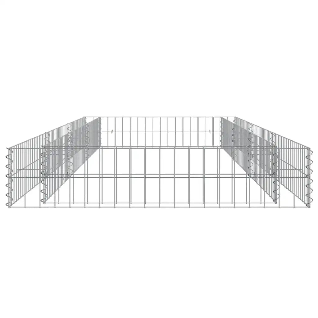 Gabbione Letto Rialzato in Acciaio Zincato 300x100x20 cm 151313