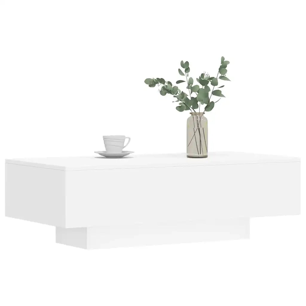 Tavolino da salotto | Tavolino da caff¨¨ | Tavolino da Soggiorno Bianco 100x49,5x31 cm in Legno Multistrato