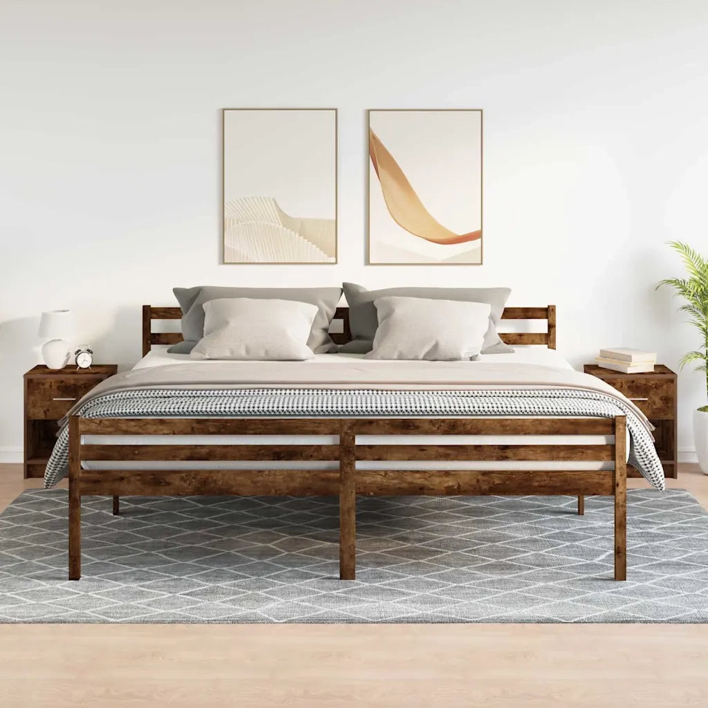 Comodini 2 pz con Cassetto Rovere Fumo 40x34x50 cm 858776