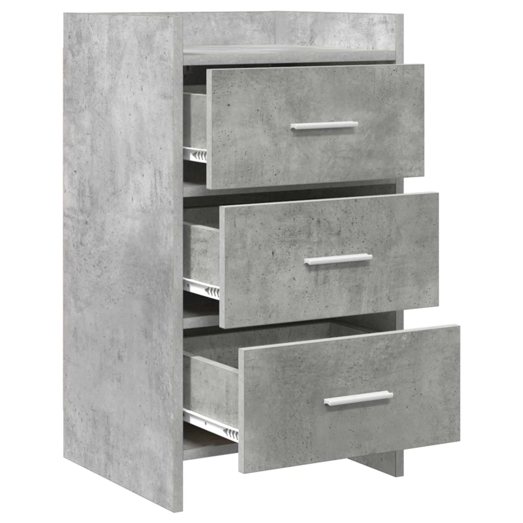 Comodini Grigio Cemento 40 x 36 x 70 cm Legno ingegnerizzato 8011030