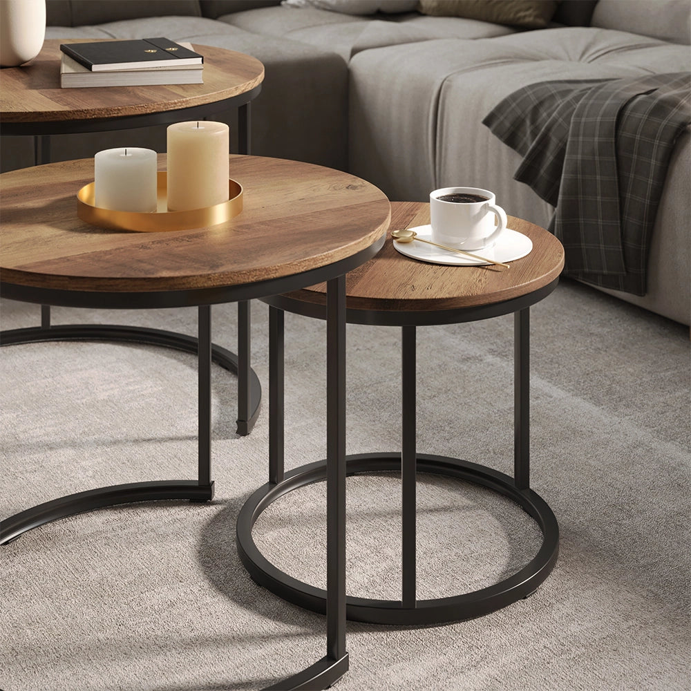 Vicco Tavolino da divano Legno 55 x 55 cm 3 parti