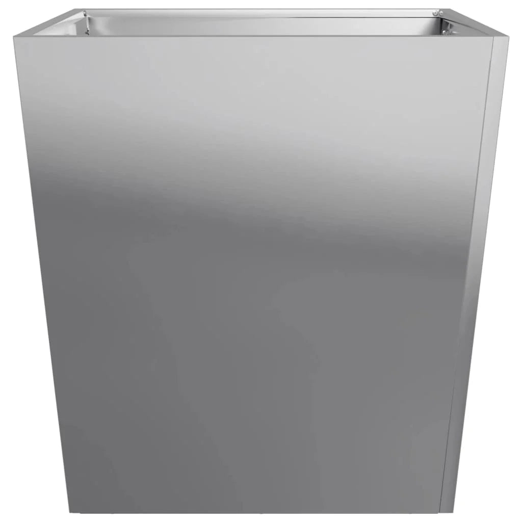 Fioriera rialzata per piante fiori terrazza giardino 50 x 50 x 50 cm acciaio zincato grigio 02_0037660