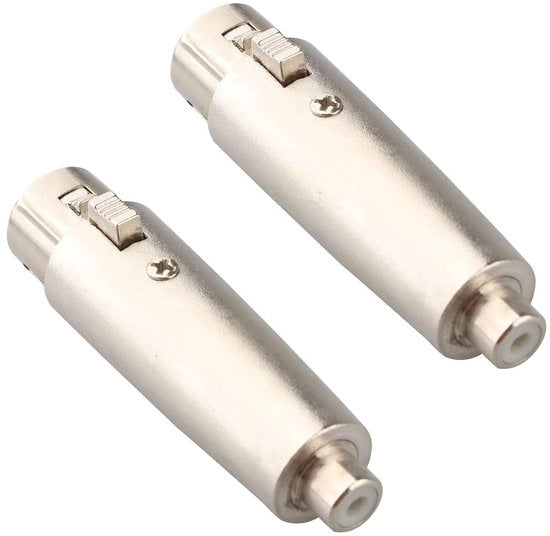 Adattatore XLR a RCA per microfono - Femmina a femmina - 2 pezzi