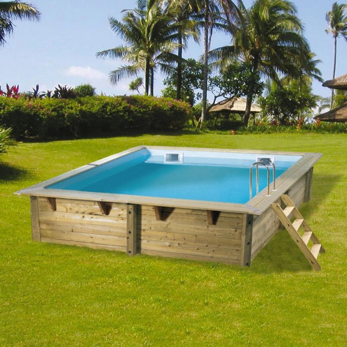 Piscina In Legno Northwood 300 - 3,00 X 3,00 H1,26 M - Liner Beige