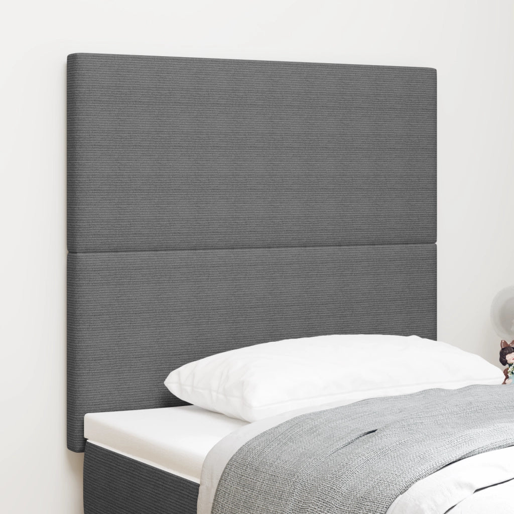 Testiera  Design Semplice Grigio Chiaro 90 cm Tessuto Corduroy