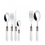 ALADDIN Ghiera Argento Anticato, Posate Set 50 pz, Scatola