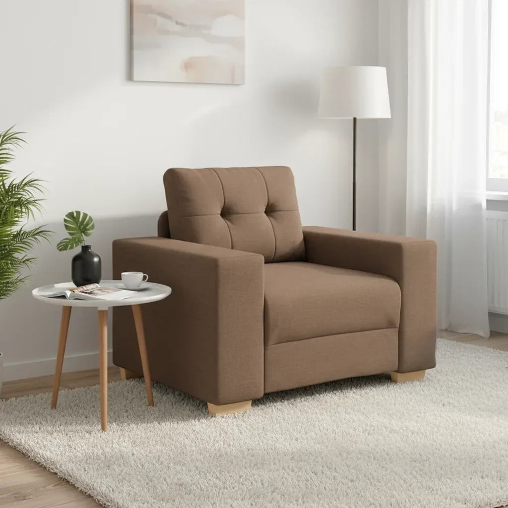 Divano Sedia Marrone 100x78x80 cm in Tessuto 4105062