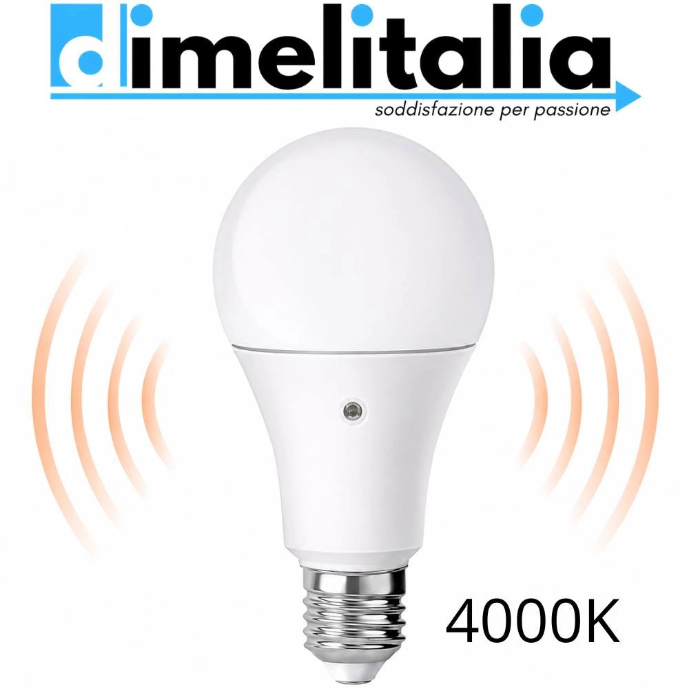 Lampadina led goccia a60 e27 9w 4000k 810lm con sensore crepuscolare *** numero pezzi 10, confezione 1