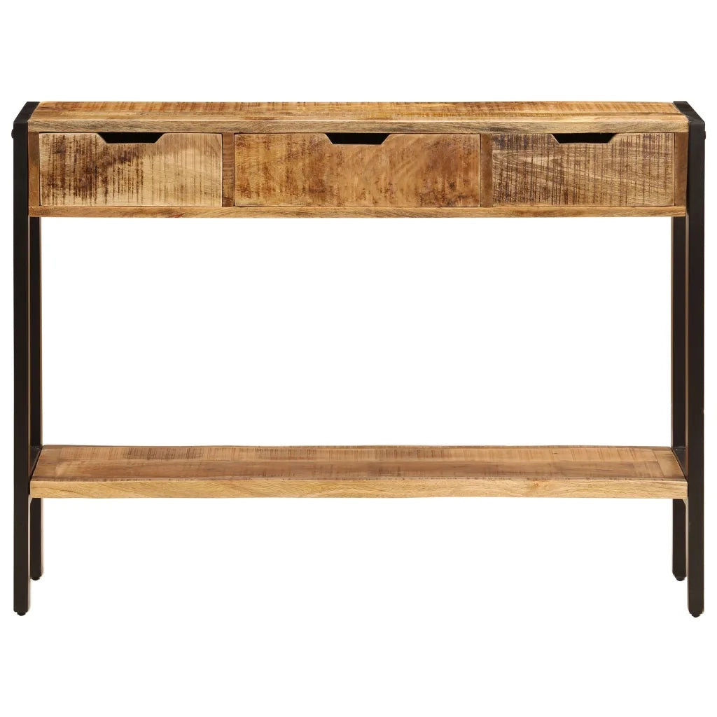 Credenza con 3 Cassetti 110x35x75 cm Legno Massello di Mango cod mxl 6214