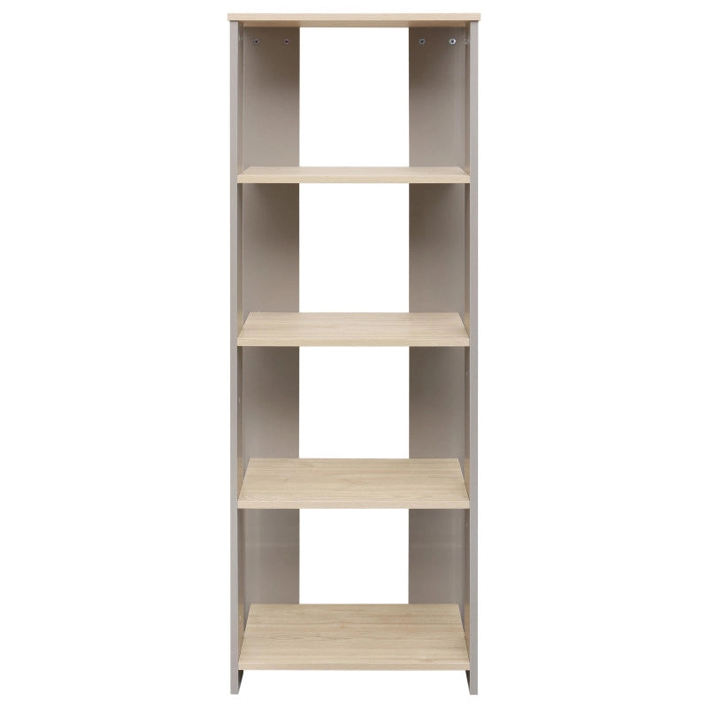 Libreria Baez 48x30x141 Cm Naturale E Tortora