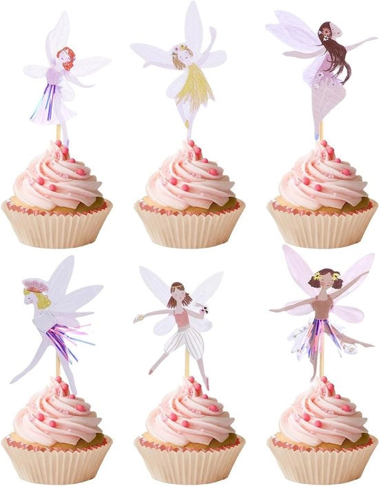 Decorazioni per Cupcake 24 pezzi - Decorazione di Compleanno, Tema di Festa Decor, Decorazioni di Torta - Ballerina, Festa di Battesimo - Festa di Matrimonio.