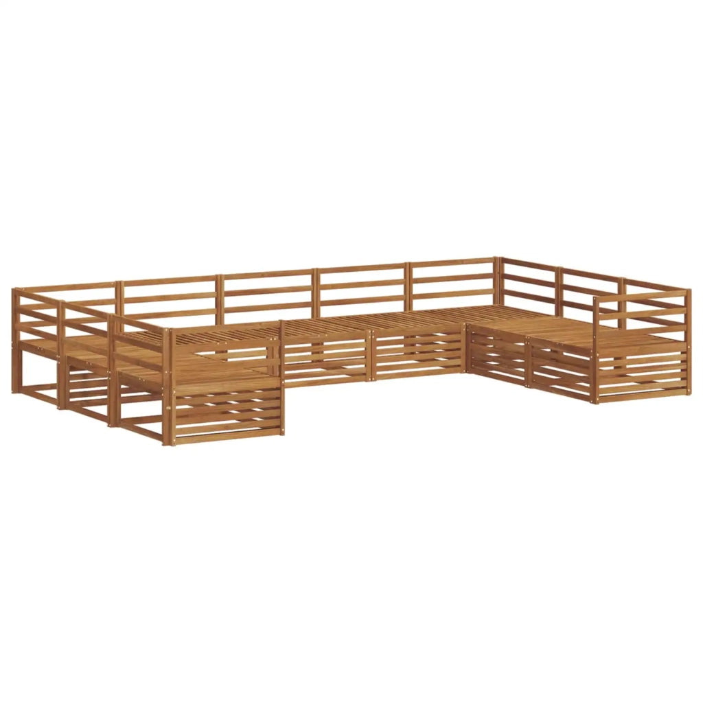 Set divani 9 pcs Naturale Legno di Acacia Massello 3374109