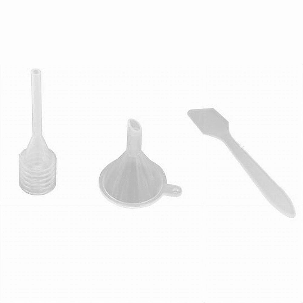 Trade Shop - Set 3 Pz Mini Imbuto Contagocce Spatola Kit Da Viaggio Accessori Strumenti 79372 -