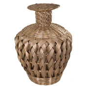 Vaso in bambù laccato dorato 15x26x36h