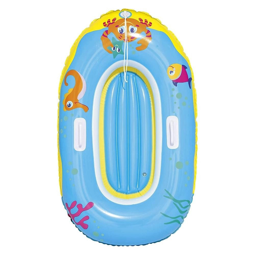 Trade Shop - Canotto Gonfiabile Per Bambini Granchio Felice Pesci 119 X 79 Cm 2 Colori 34009 -