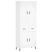 Buffet credenza cassettiera armadio mobile contenitore organizer cucina soggiorno salotto alto 69,5 x 34 x 180 cm legno ingegnerizzato bianco 02_0032714