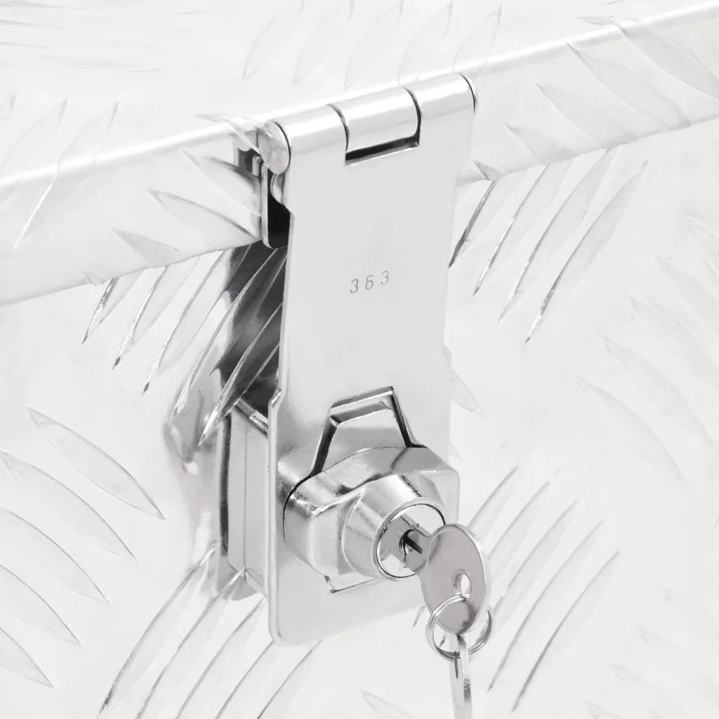 Contenitore Portaoggetti Argento 50 x 15 x 20,5 cm in Alluminio 152246