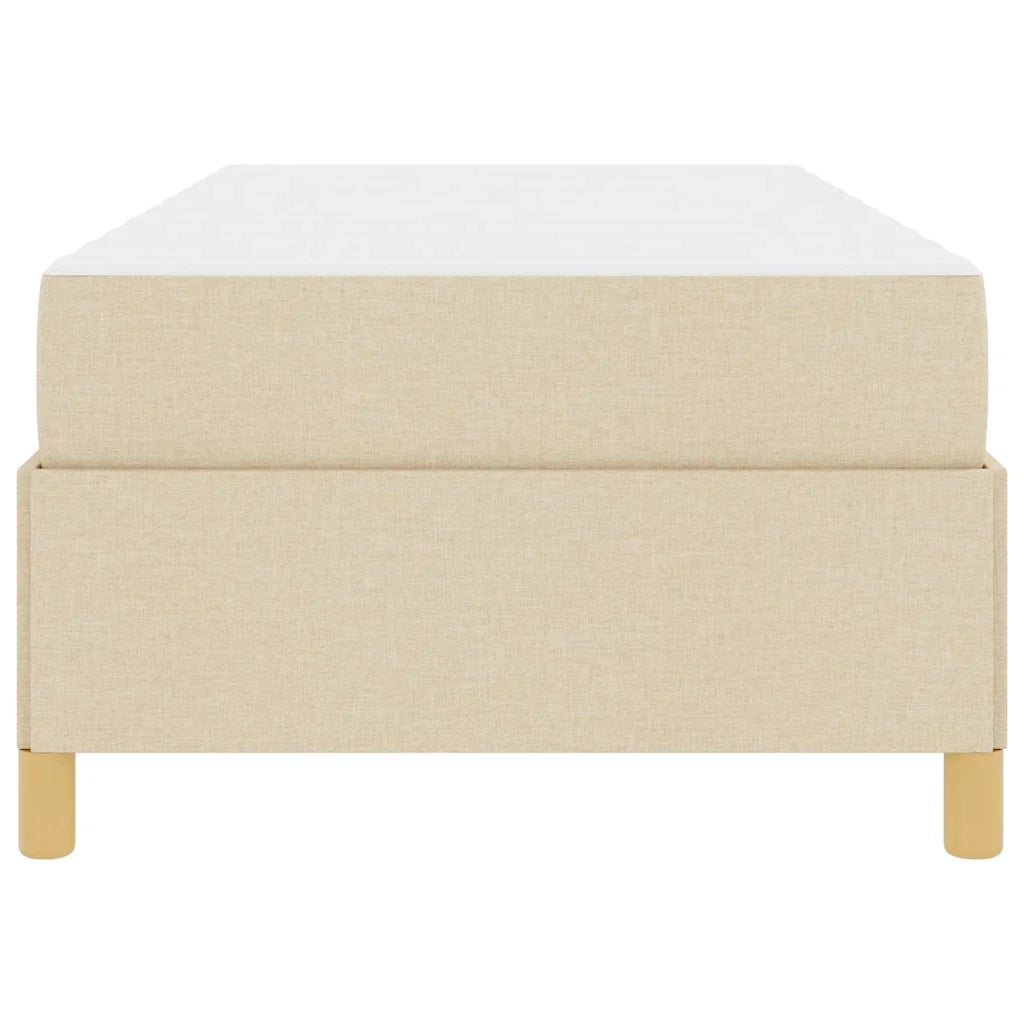 Struttura del letto con materasso Crema 90 x 200 cm Tessuto