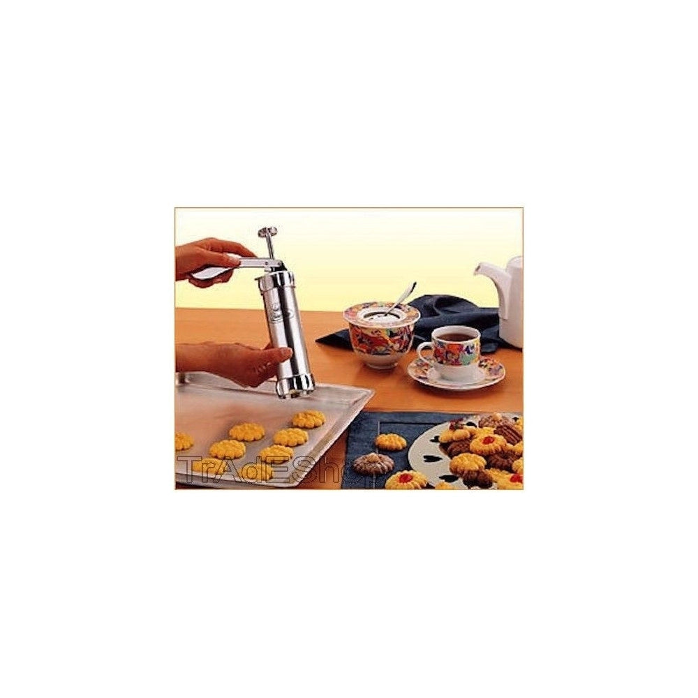 Trade Shop - Macchina Siringa Per Biscotti Dolci Fatti In Casa Cucina Cake Design + Formine -