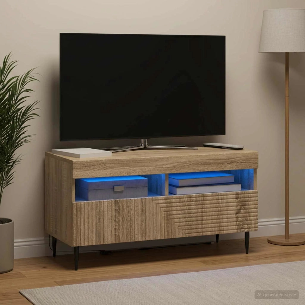 Mobile TV LED Rovere Sonoma Legno ingegnerizzato 896997
