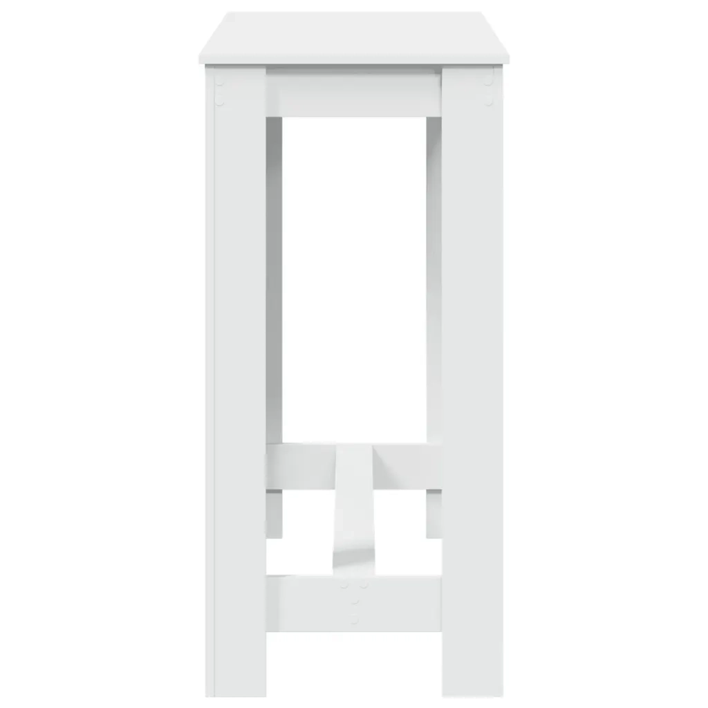 Tavolo da Bar Bianco 102x50x103,5 cm in Legno Multistrato