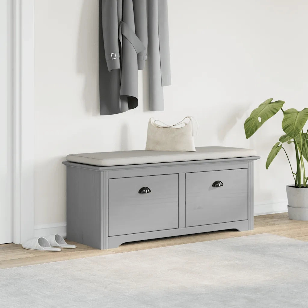 vidaXL Panca da Ingresso BODO Grigia 114x40x45 cm