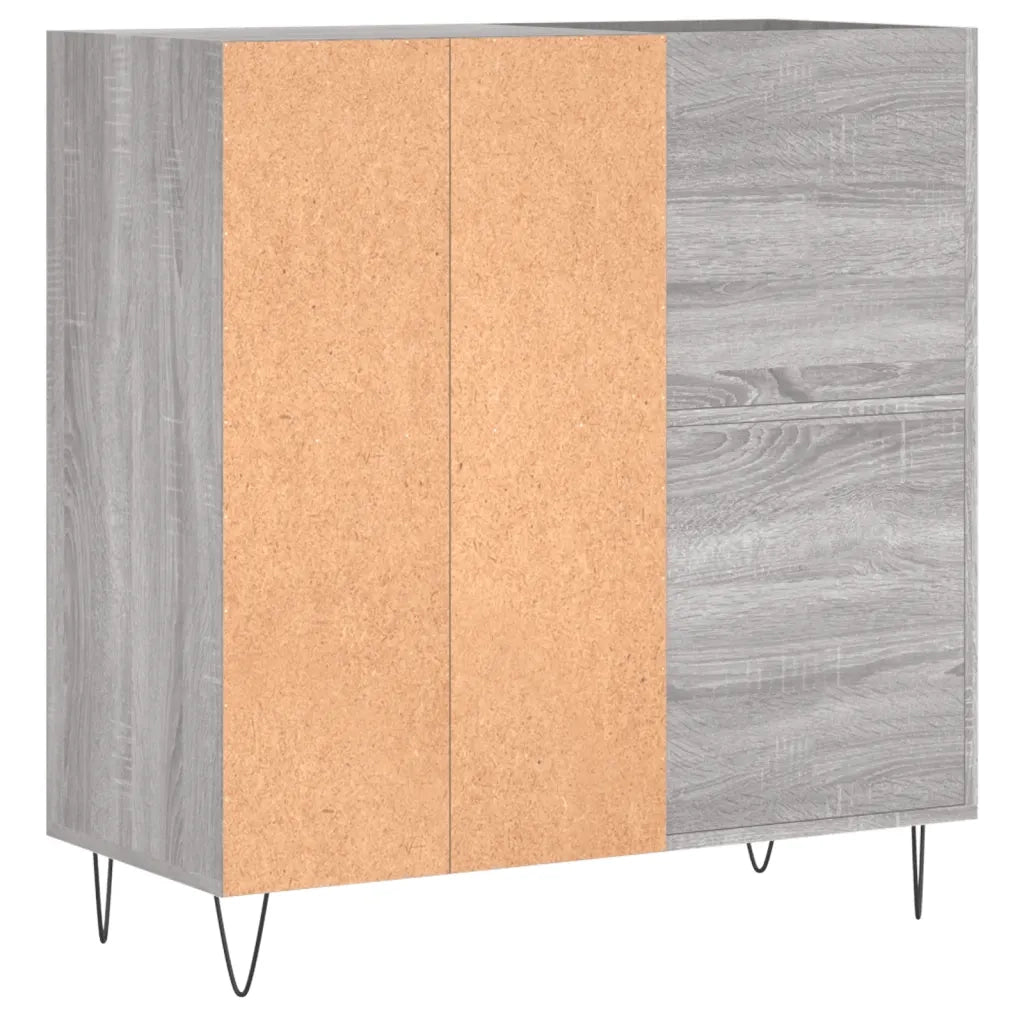 Mobile Porta Dischi Grigio Sonoma 84,5x38x89 Legno Multistrato 831778