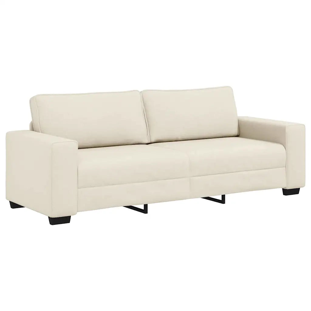 Divano 3 pz Beige Tessuto misto lino 3324606