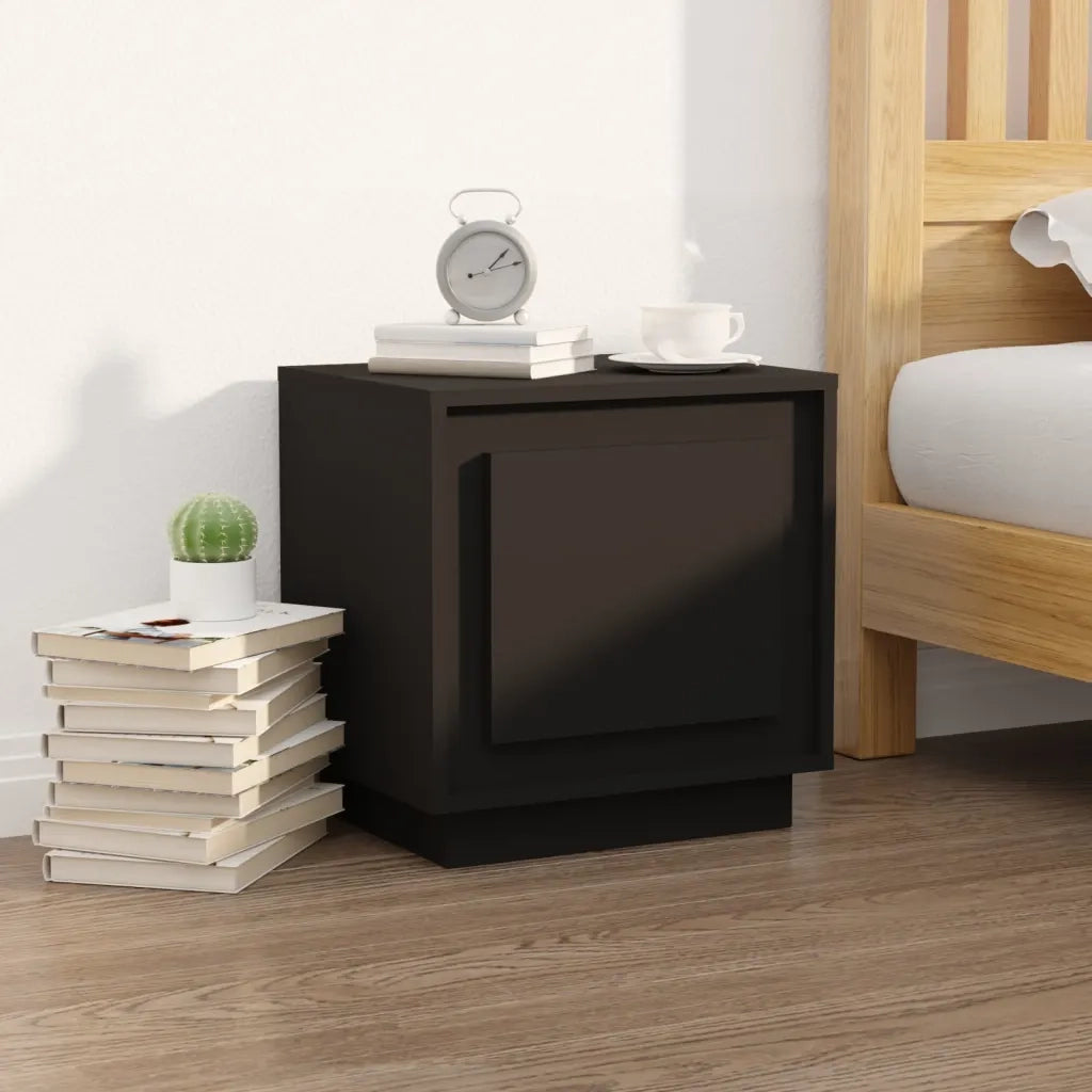 Comodini 2 pz Neri 44x35x45 cm in Legno Multistratocod mxl 102598