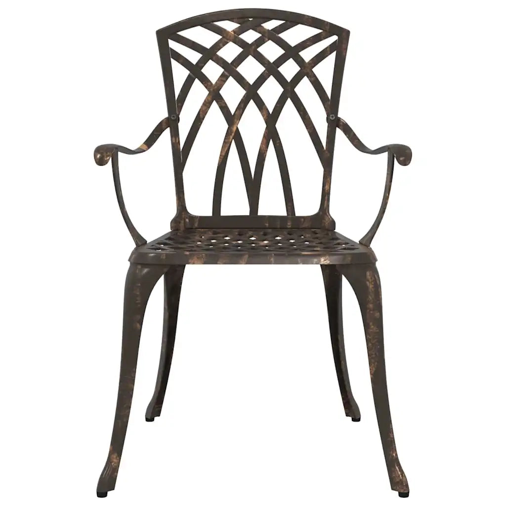 Set da Pranzo per Giardino 5 pcs Bronzo Alluminio 3334716