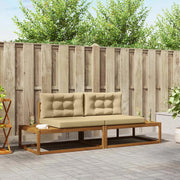 Set di divani da esterno-Sofa da giardino con cuscino Naturale e Beige 154134