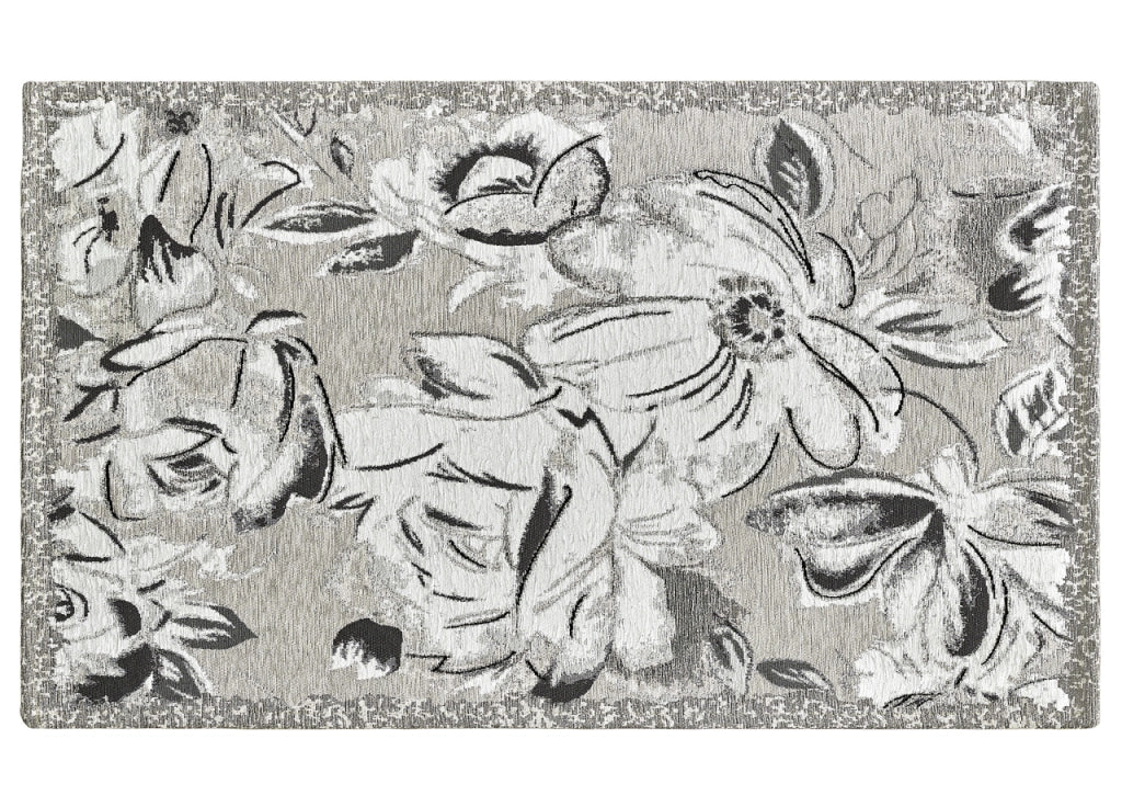 Tappeto Arredo Salotto Antiscivolo Scendiletto Camera Dis. Aster By Suardi - 115x175 - Argento