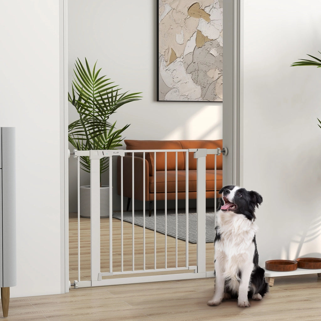 Cancelletto di Sicurezza per Cani, Fissaggio a Pressione Larghezza Regolabile 76-97cm