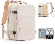 Zaino da viaggio grande per donne, zainetto da mano, zaino da trekking, zaino da sport acqua resistente, zaino per la giornata, borsa per la scuola, compatibile con laptop 14 pollici con tasca per scarpe e tasca per laptop, verde oliva.