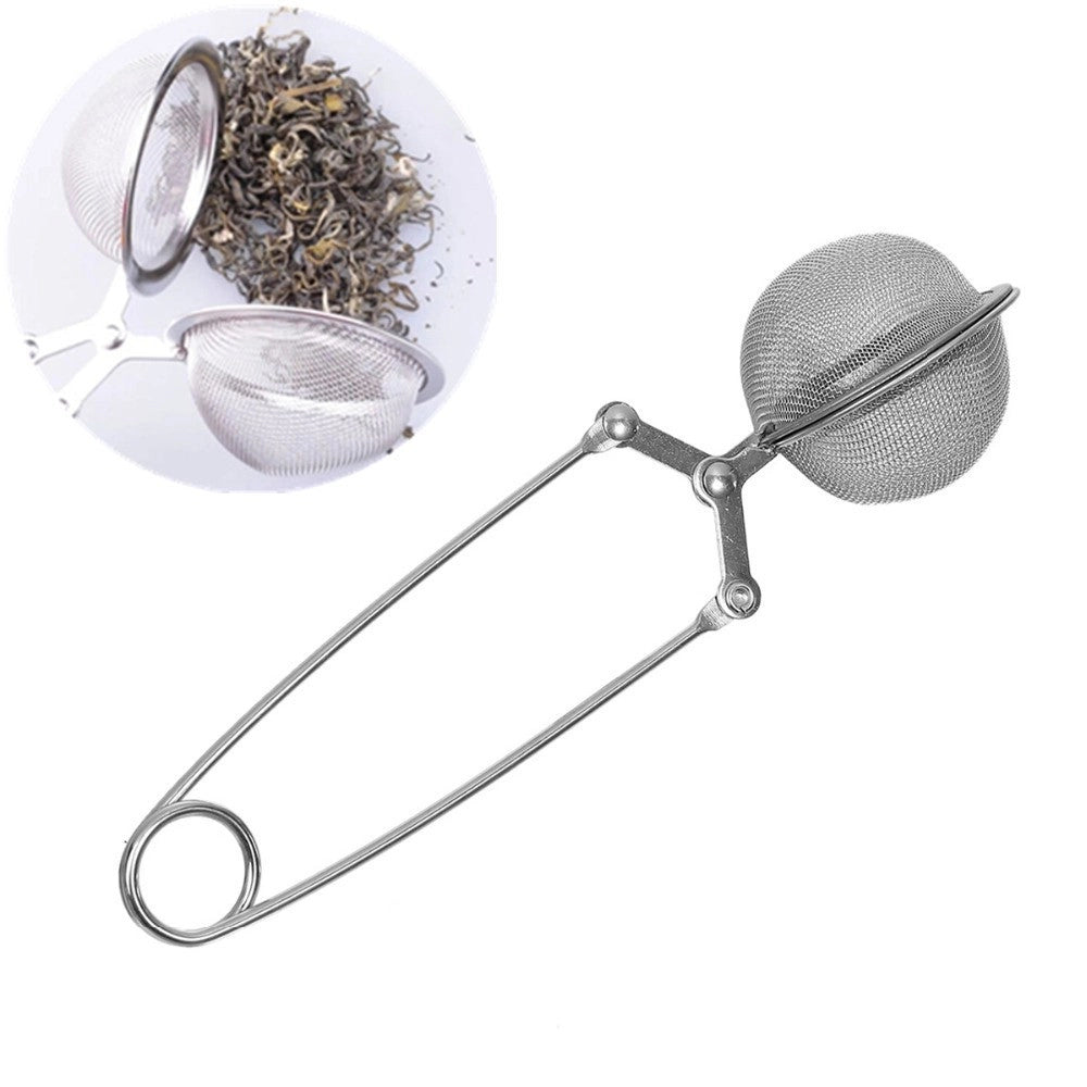 Trade Shop - Infusore Per Te' The Tisana A Sfera Con Pinza Professionale In Acciaio Tisaniera -