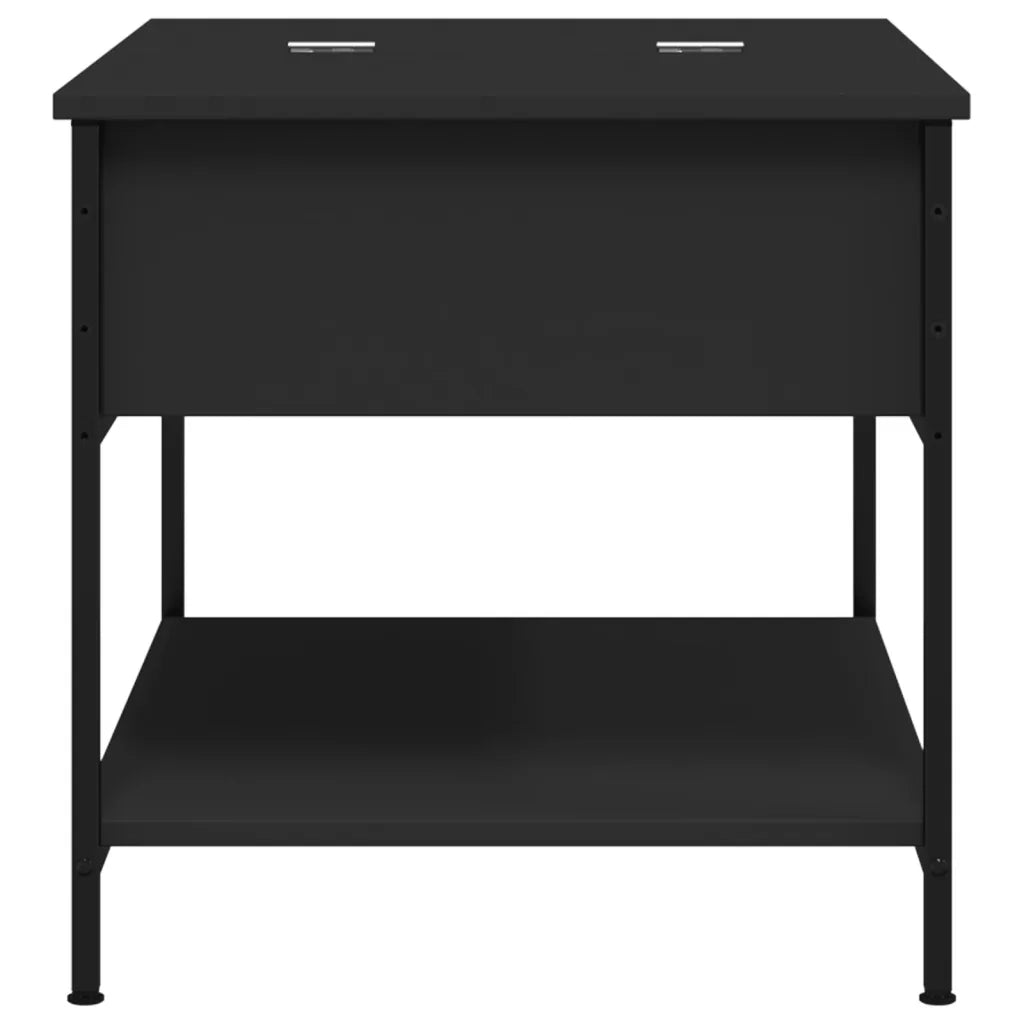 Tavolino da Salotto Nero 70x50x50cm Legno Multistrato Metallo 845341
