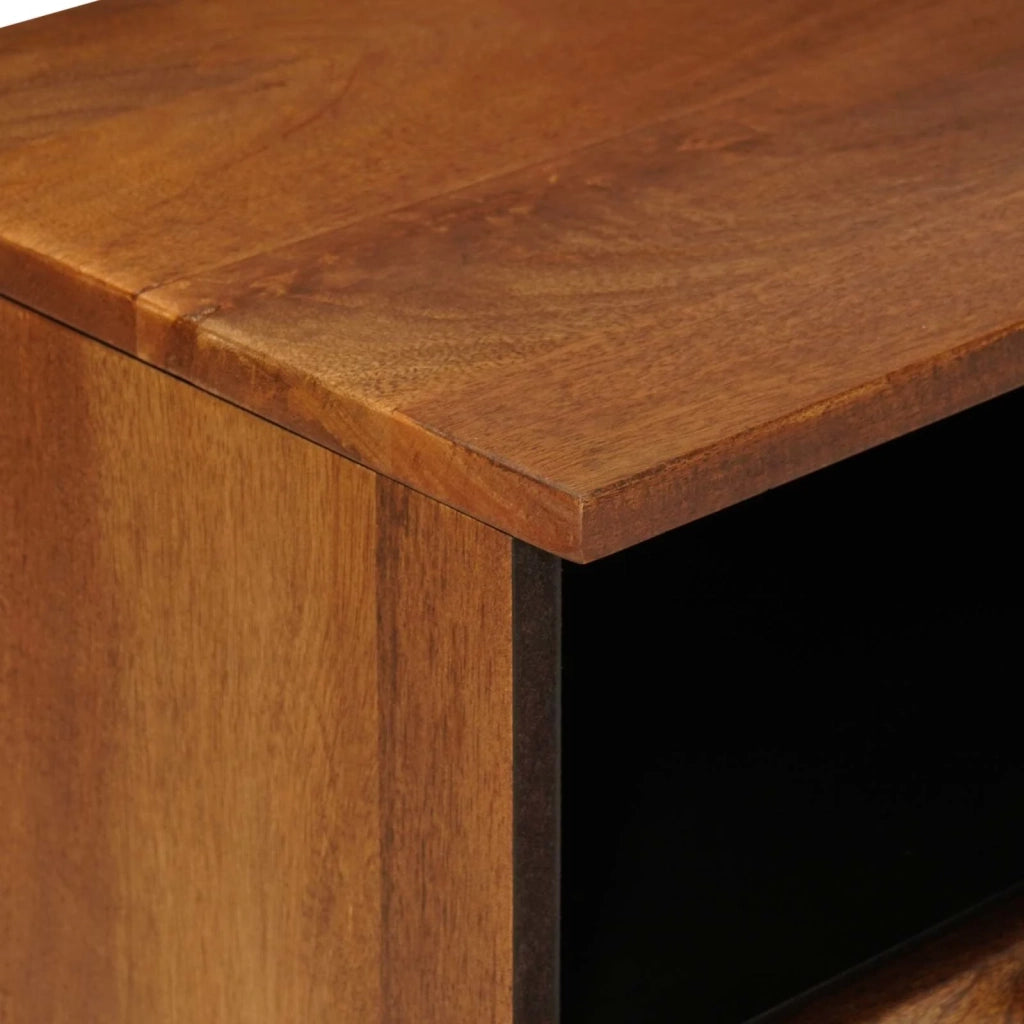 Mobile TV Noce 100 x 33 x 46 cm Legno di mango massello 4018242