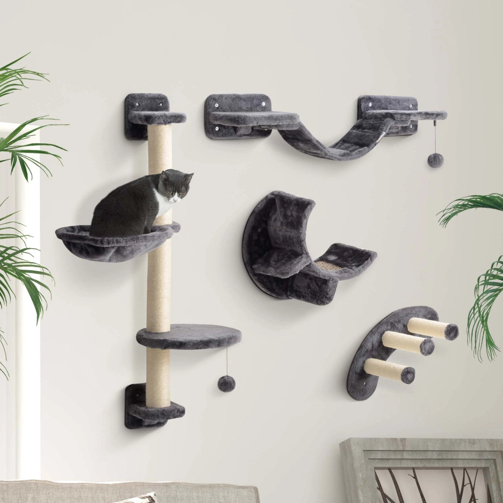 Casetta per Gatti con Amaca e Scala ¨C Minimal ¨C Grigio Scuro