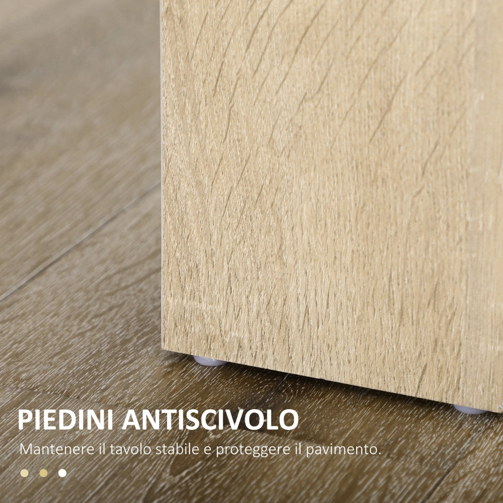 Tavolo da Pranzo Moderno in Legno per 4-6 Persone, 120x69x75cm, Colore Nero e Legno