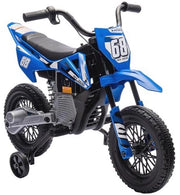 Elettro-Motorino per Bambini 12V con Musica e Ruote di Allenamento per Bambini di 3-6 Anni