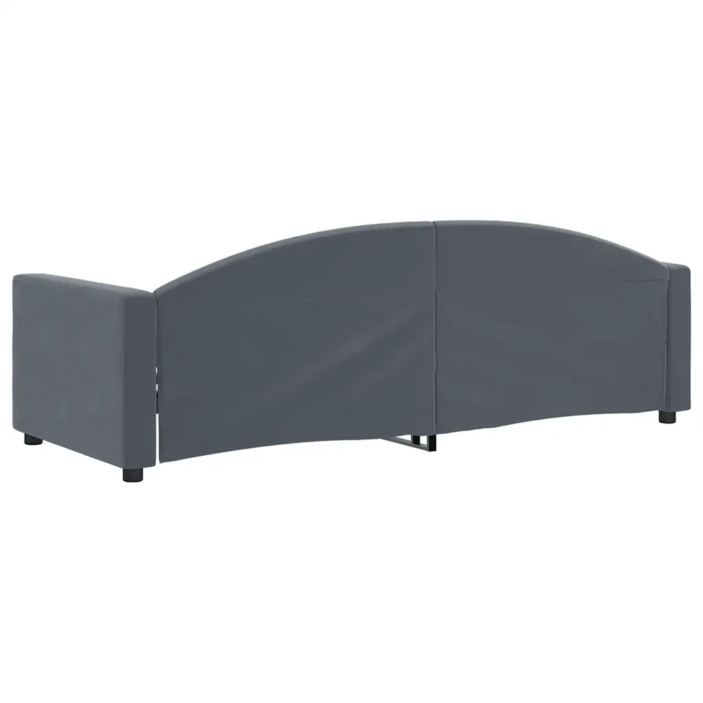 vidaXL Letto da Giorno Grigio Scuro 80x200 cm in Velluto
