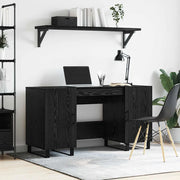 Scrivania Rovere nero 140 x 50 x 75 cm Legno multistrato