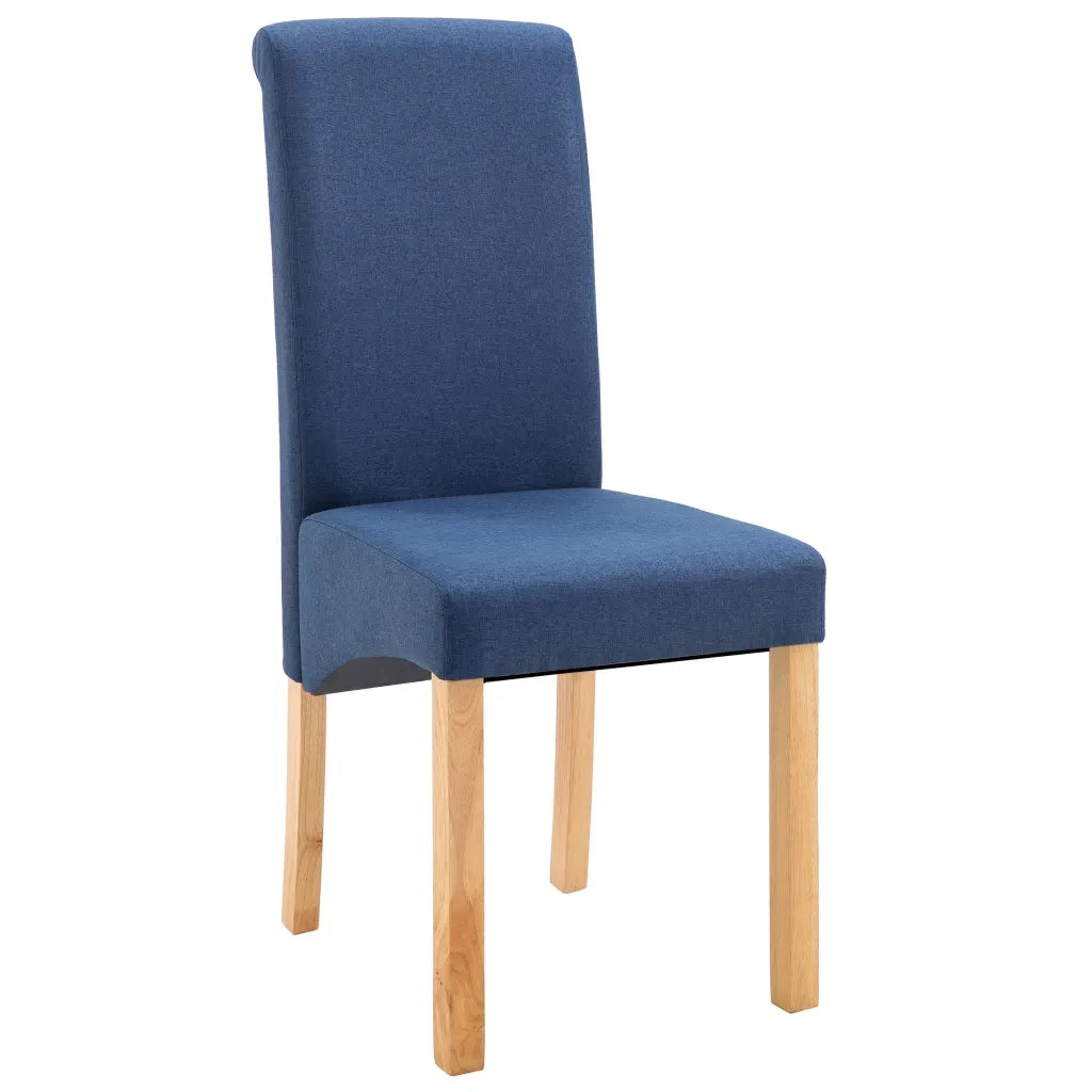 vidaXL Sedie da Pranzo 4 pz Blu in Tessuto